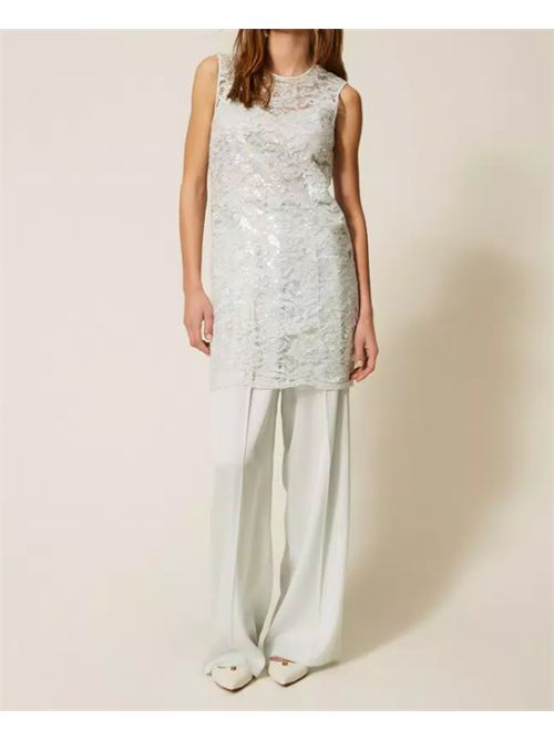 MINI DRESS WITH PAILLETTES TWIN SET | 261TP263113162 AQUA